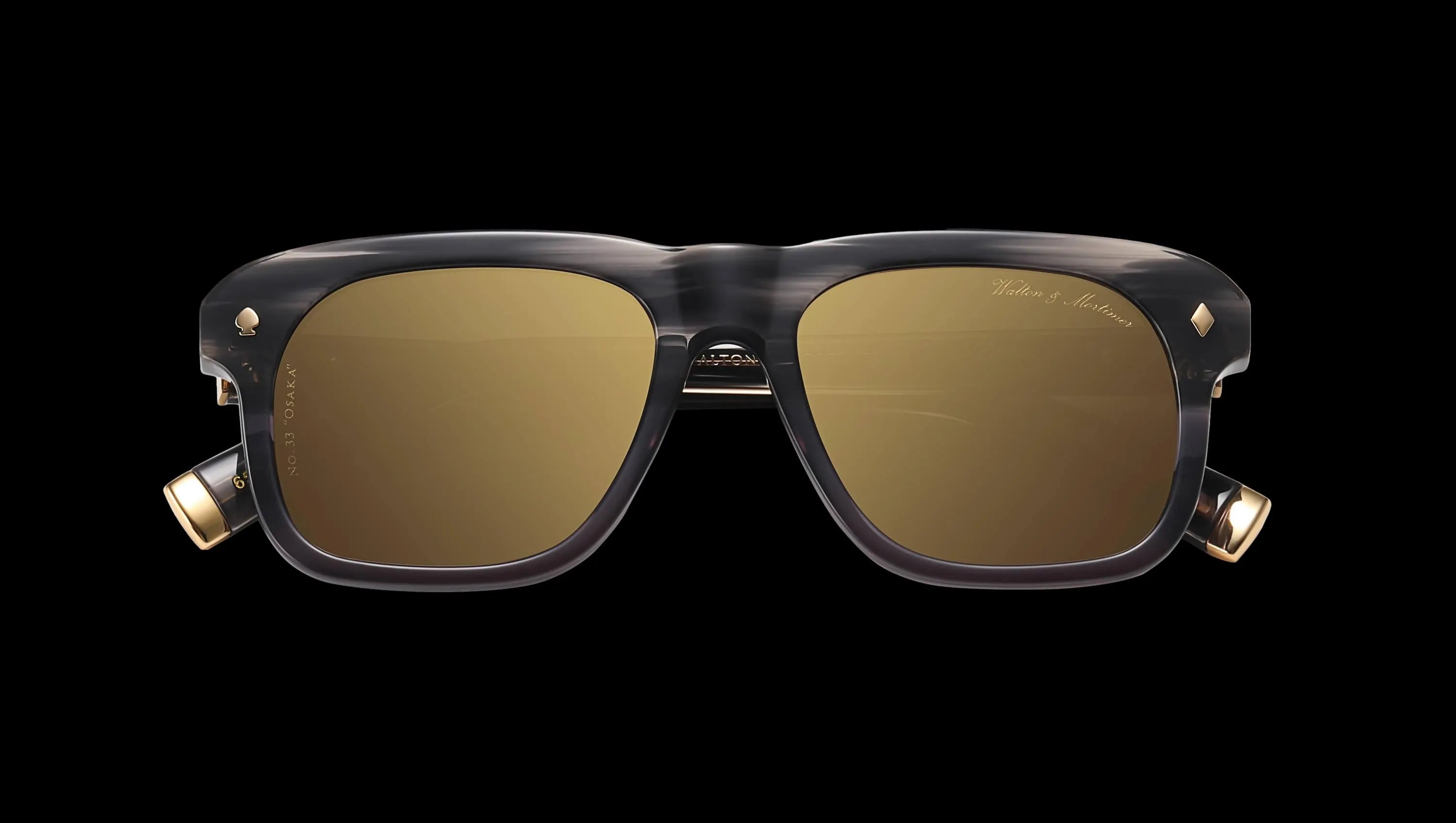 WALTON & MORTIMER® NO. 33 “Osaka” BLUE/ GREY MARBLE LIMITED EDITION SUNGLASSES