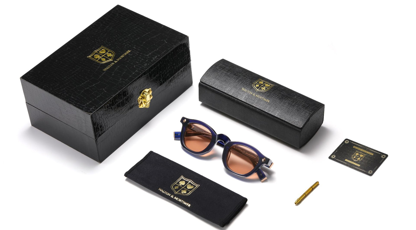Walton & Mortimer NO. 20 "Keaton" Midnight Blue Sunglasses