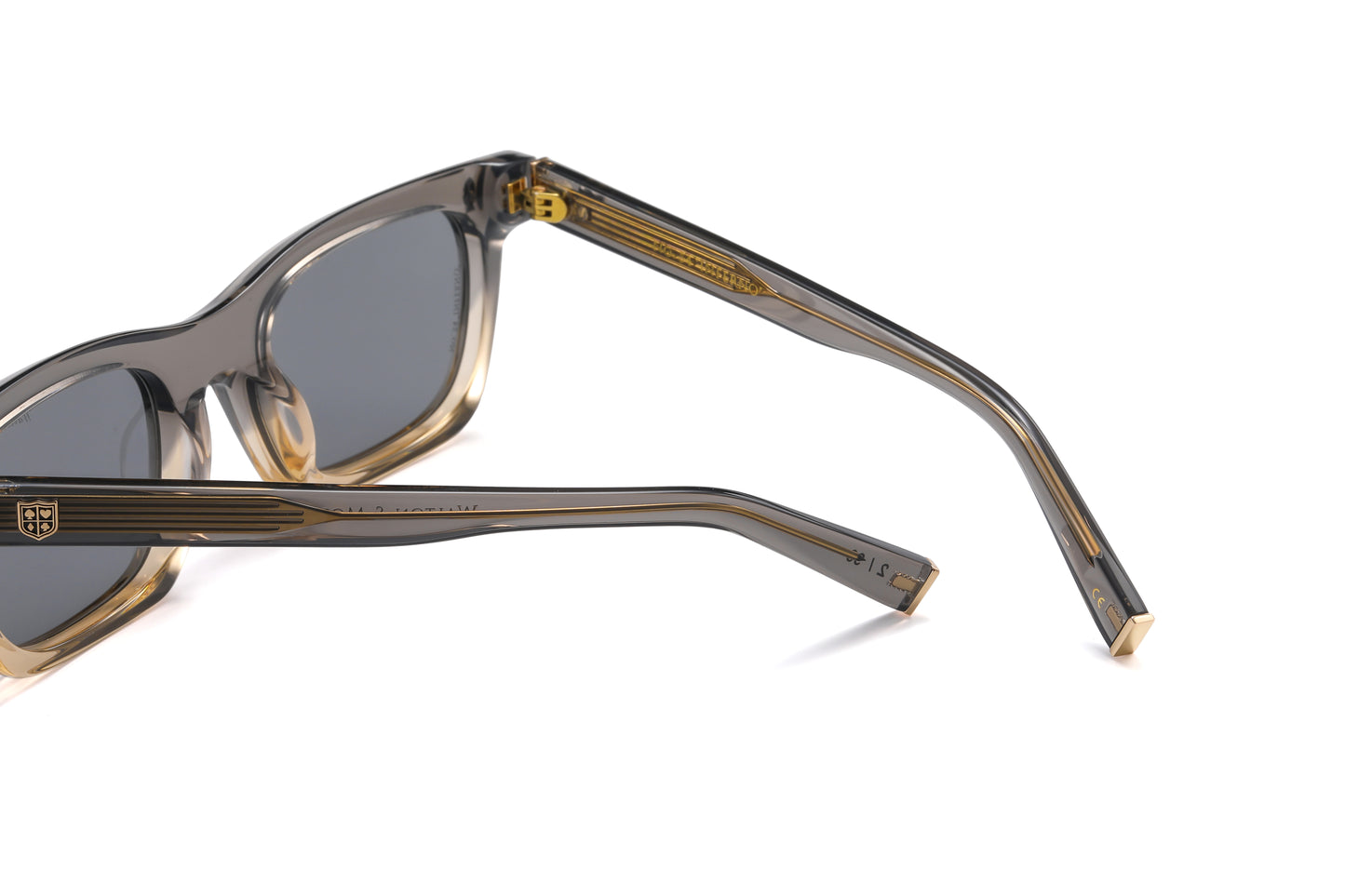 Walton & Mortimer NO. 54: "Inferno" Transparant Gray Sunglasses