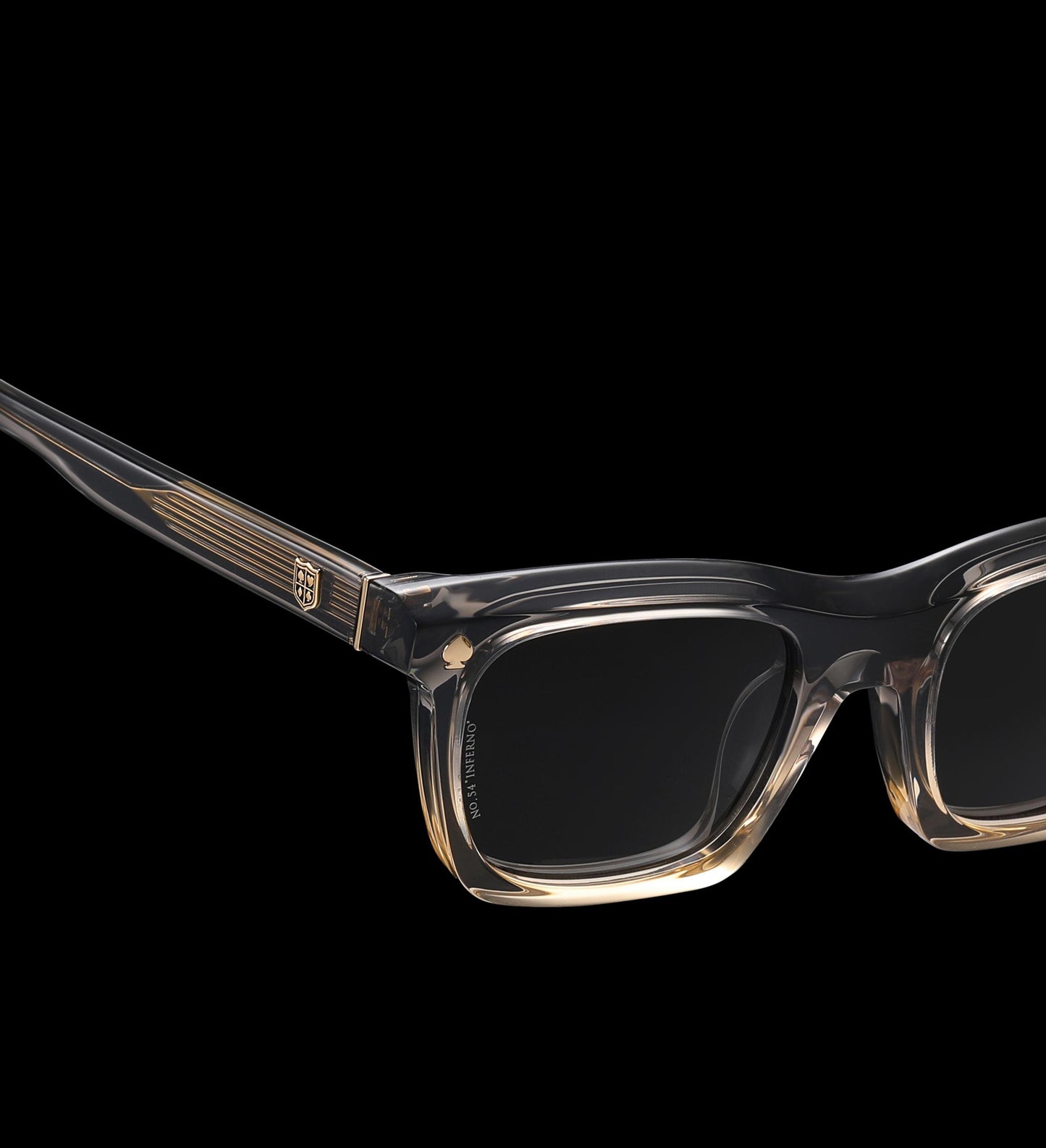 Walton & Mortimer NO. 54: "Inferno" Transparant Gray Sunglasses