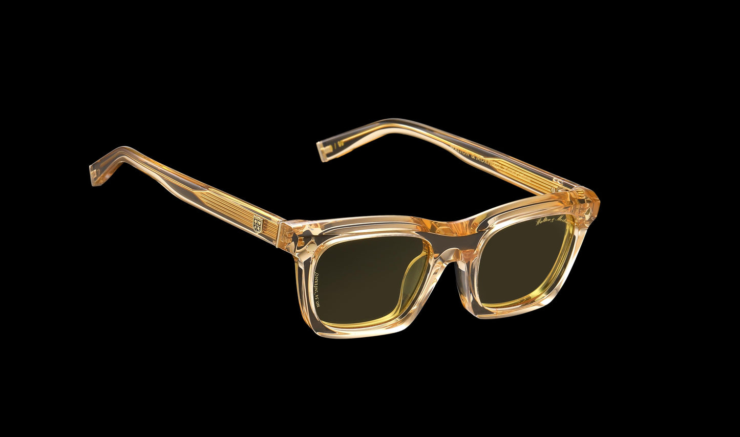 Walton & Mortimer NO. 54: "Inferno" Champagne Shimmer Sunglasses