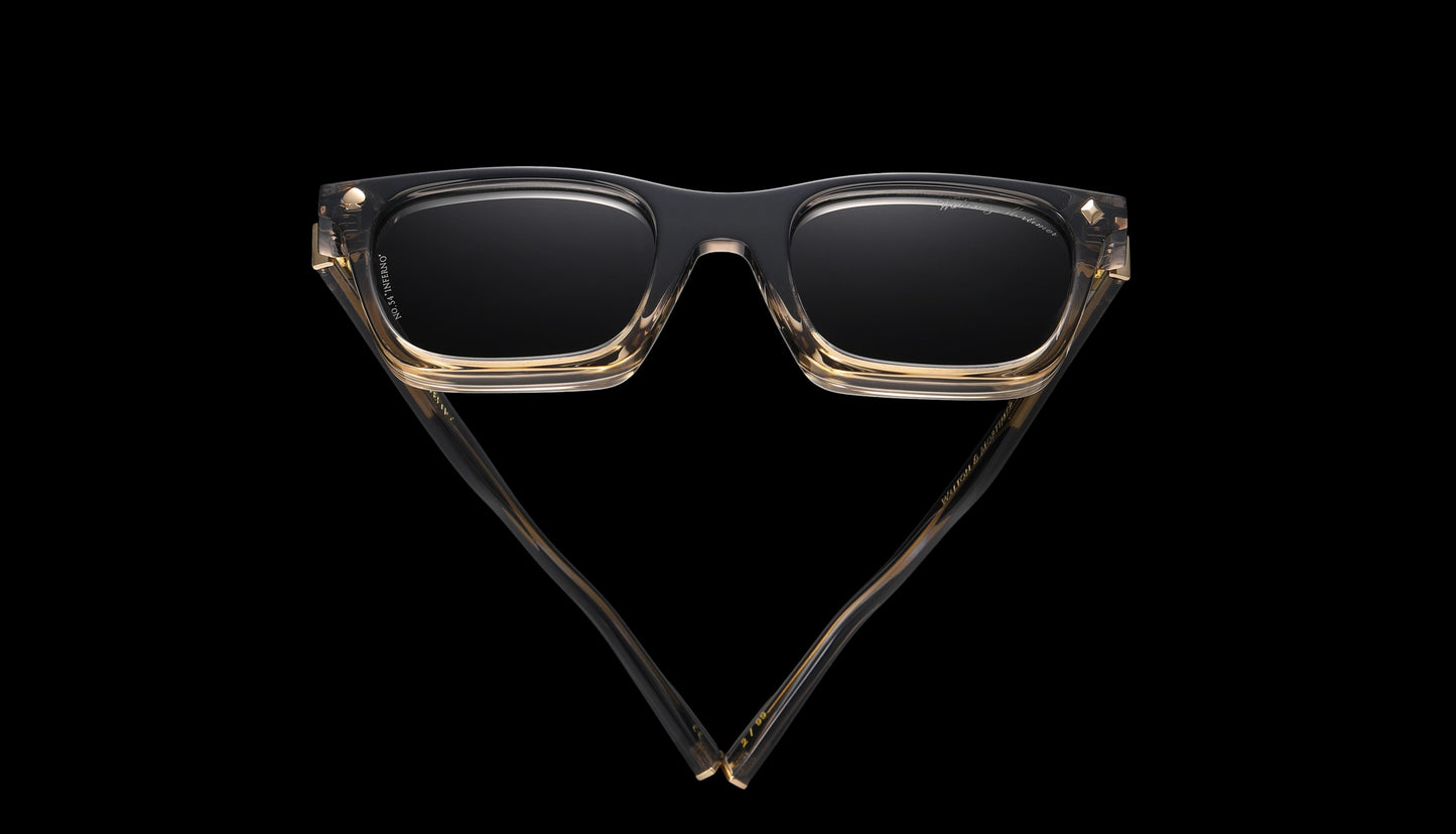 Walton & Mortimer NO. 54: "Inferno" Transparant Gray Sunglasses