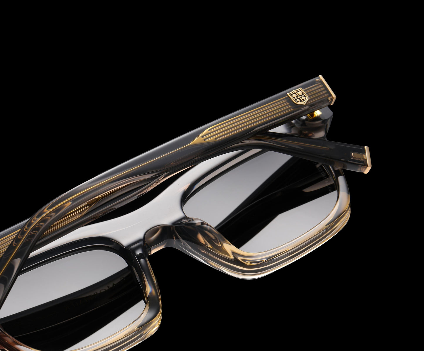 Walton & Mortimer NO. 54: "Inferno" Transparant Gray Sunglasses