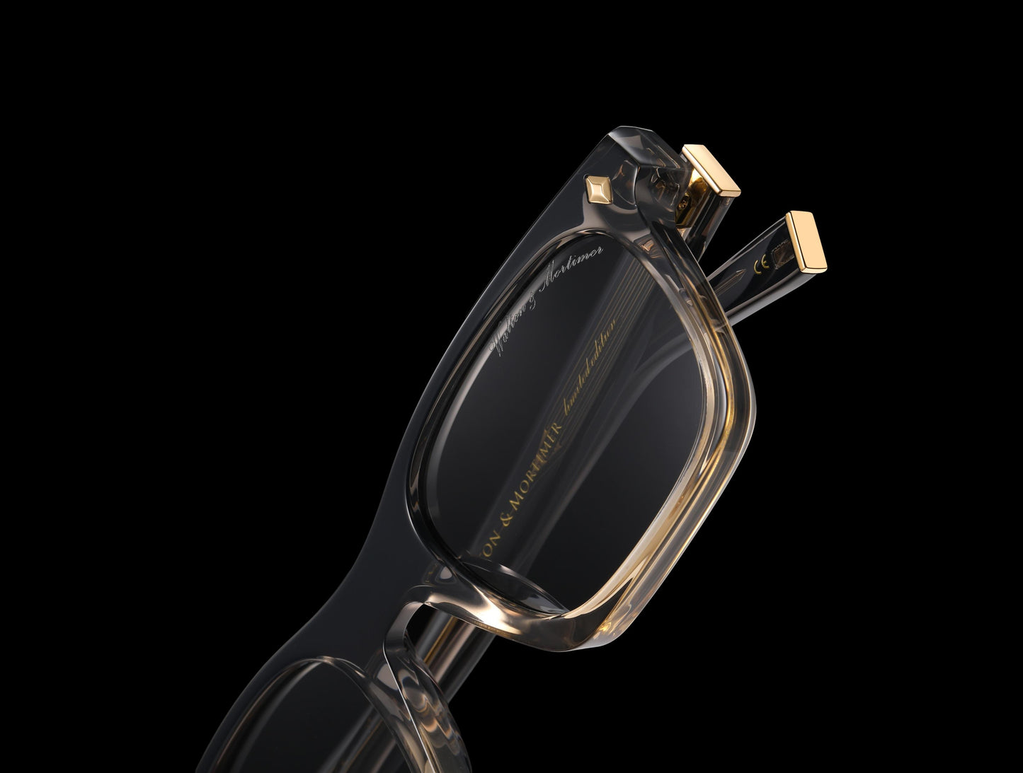Walton & Mortimer NO. 54: "Inferno" Transparant Gray Sunglasses