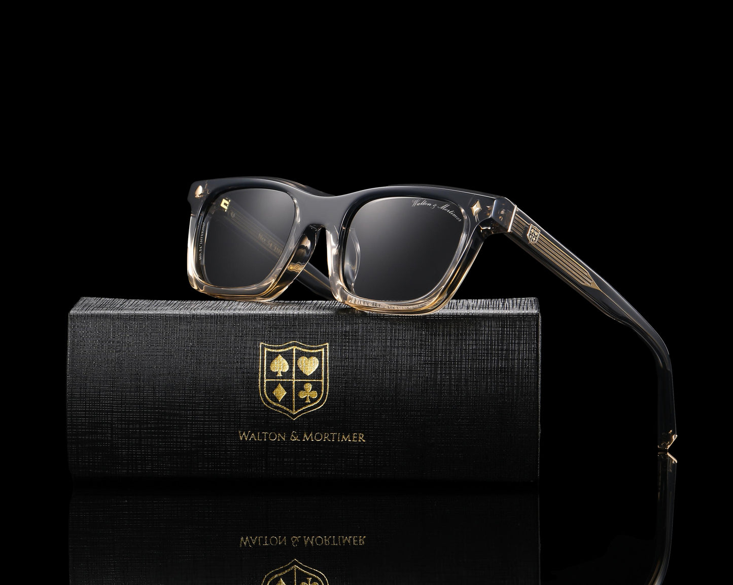 Walton & Mortimer NO. 54: "Inferno" Transparant Gray Sunglasses