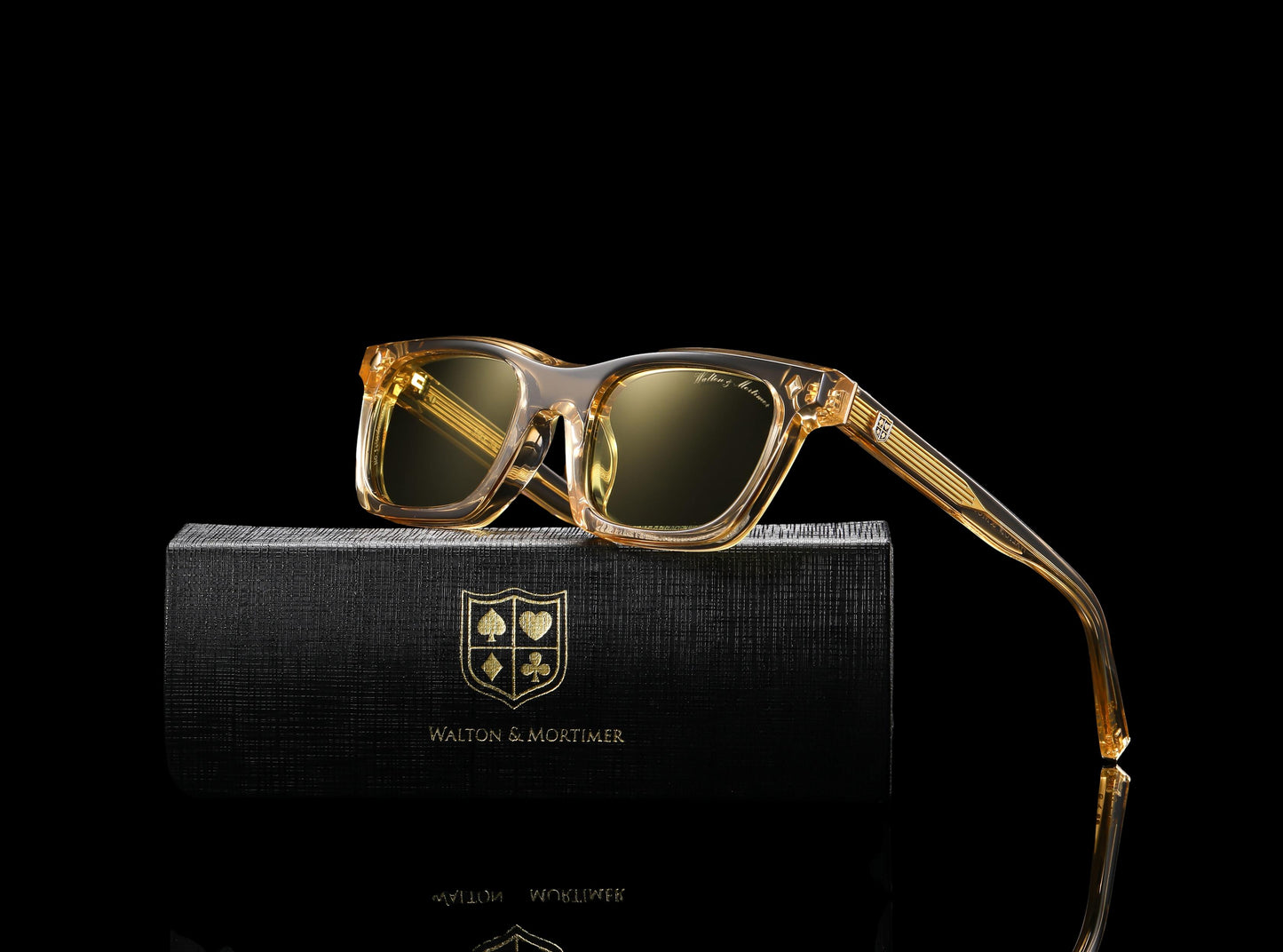 Walton & Mortimer NO. 54: "Inferno" Champagne Shimmer Sunglasses