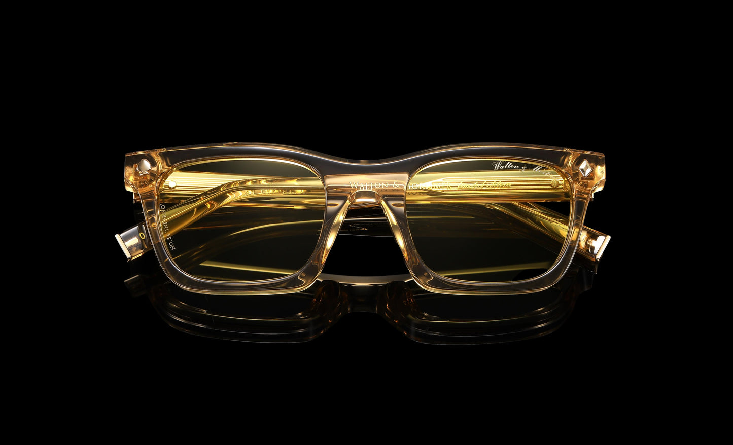 Walton & Mortimer NO. 54: "Inferno" Champagne Shimmer Sunglasses