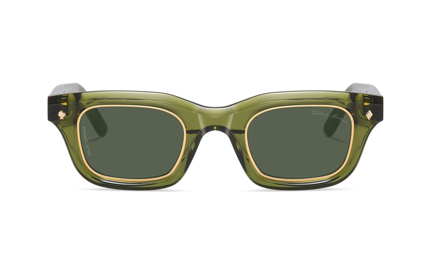 No.27 "Gotham" Limited Edition Sunglasses - Bosco Green Color