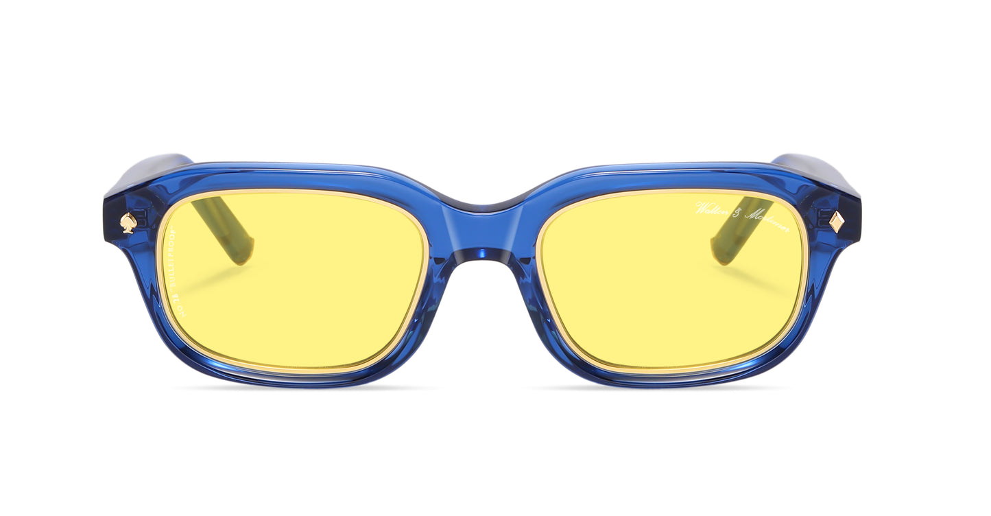 No.28 "Bulletproof" Limited Edition Sunglasses - Deep Sea Blue Color