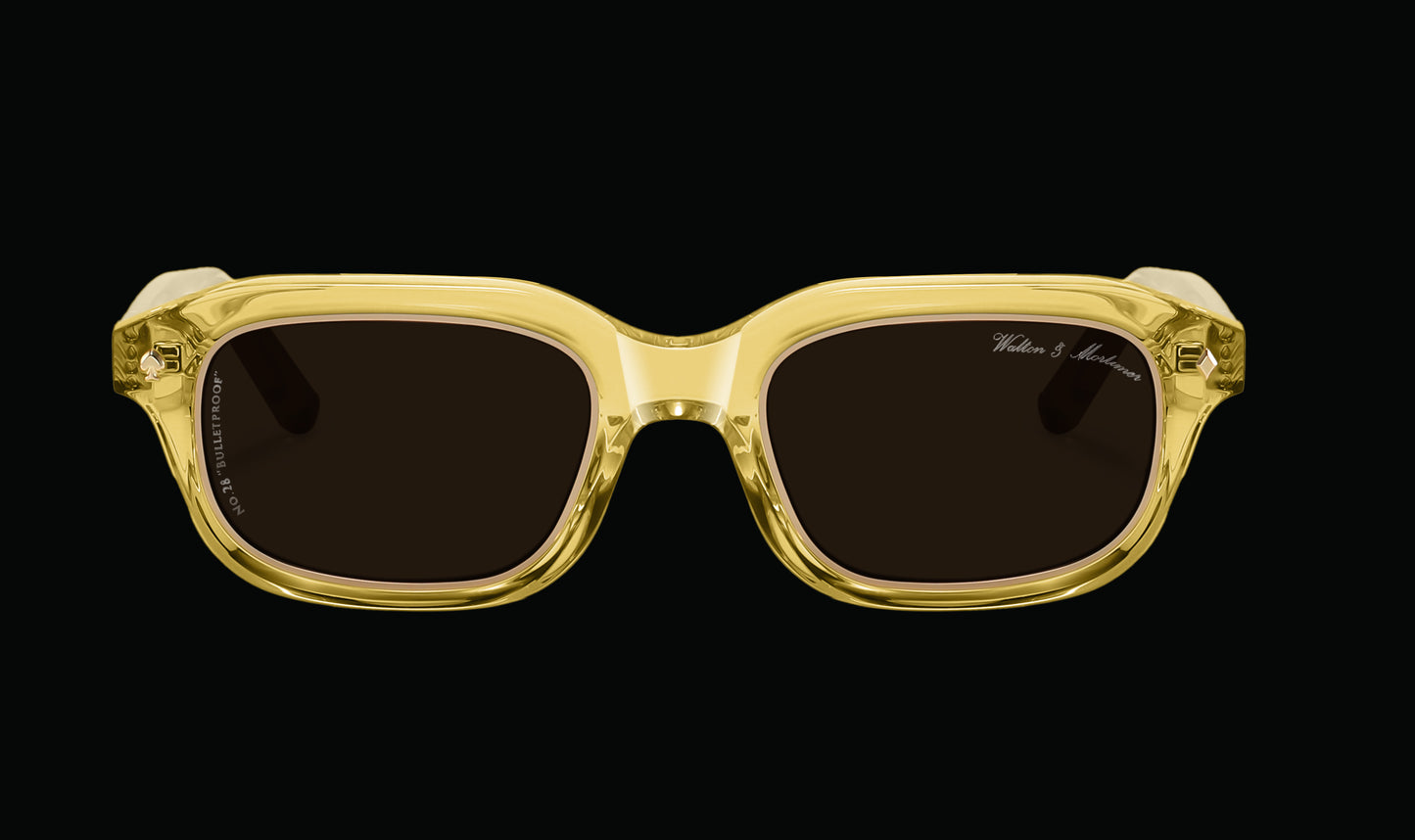 No.28 "Bulletproof" Limited Edition Sunglasses - Champagne Mist Color