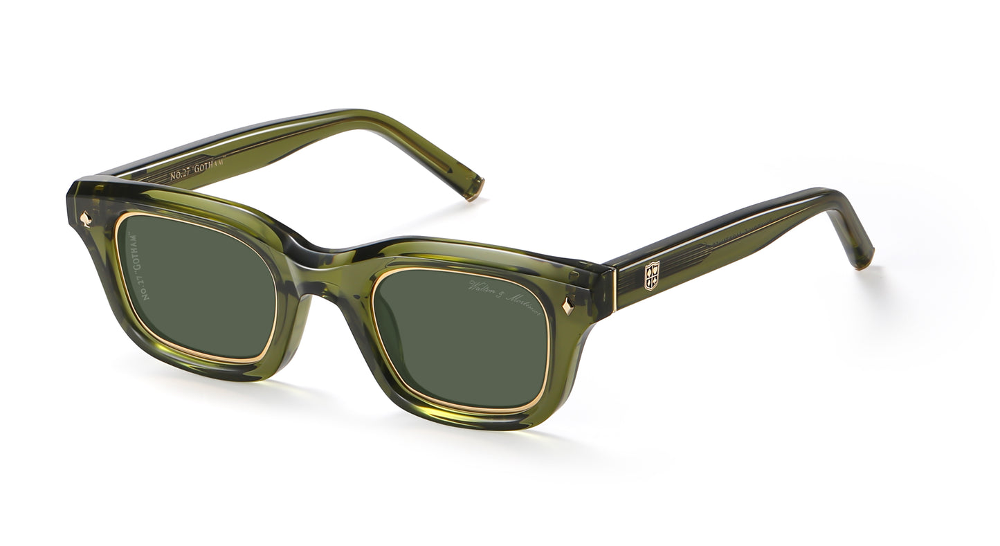 No.27 "Gotham" Limited Edition Sunglasses - Bosco Green Color