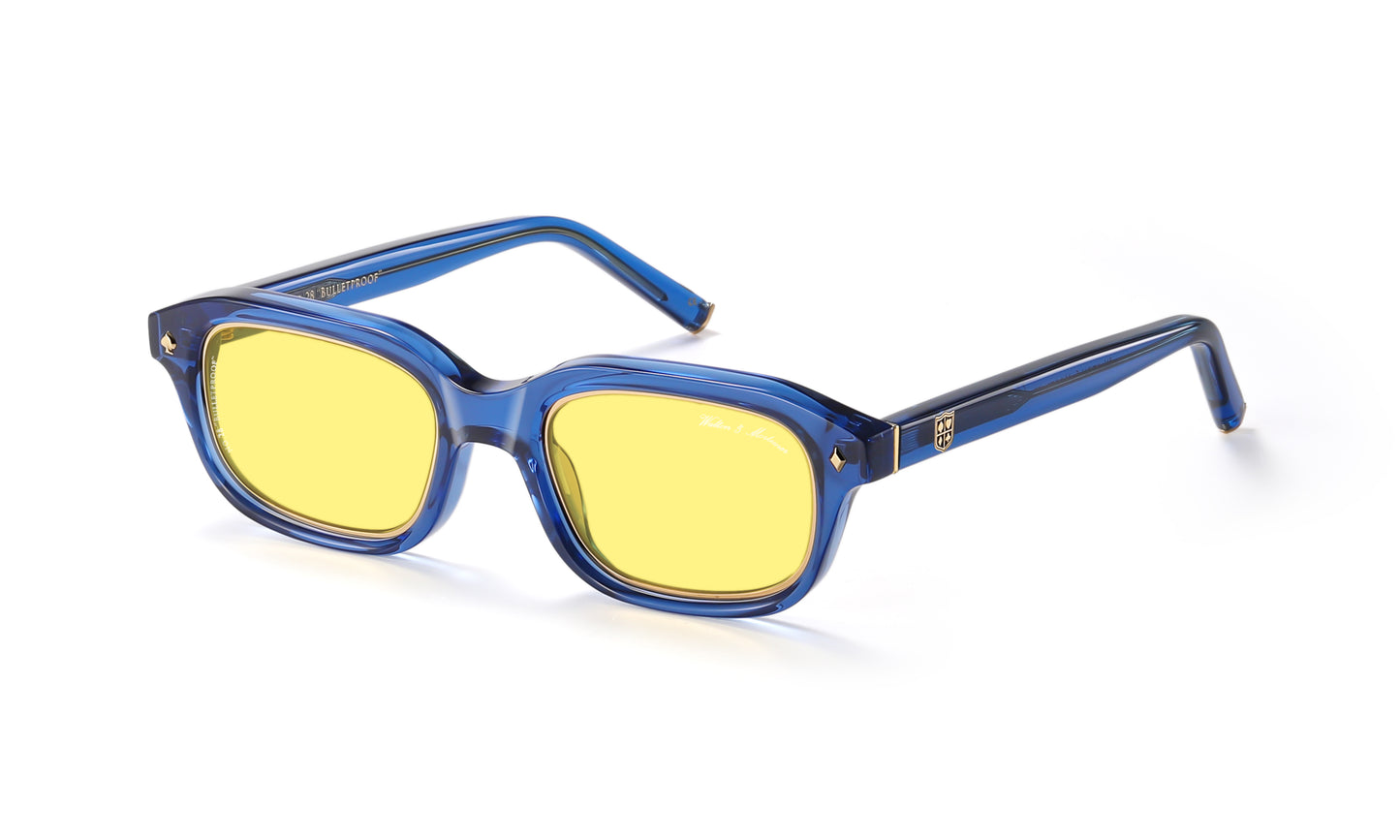 No.28 "Bulletproof" Limited Edition Sunglasses - Deep Sea Blue Color