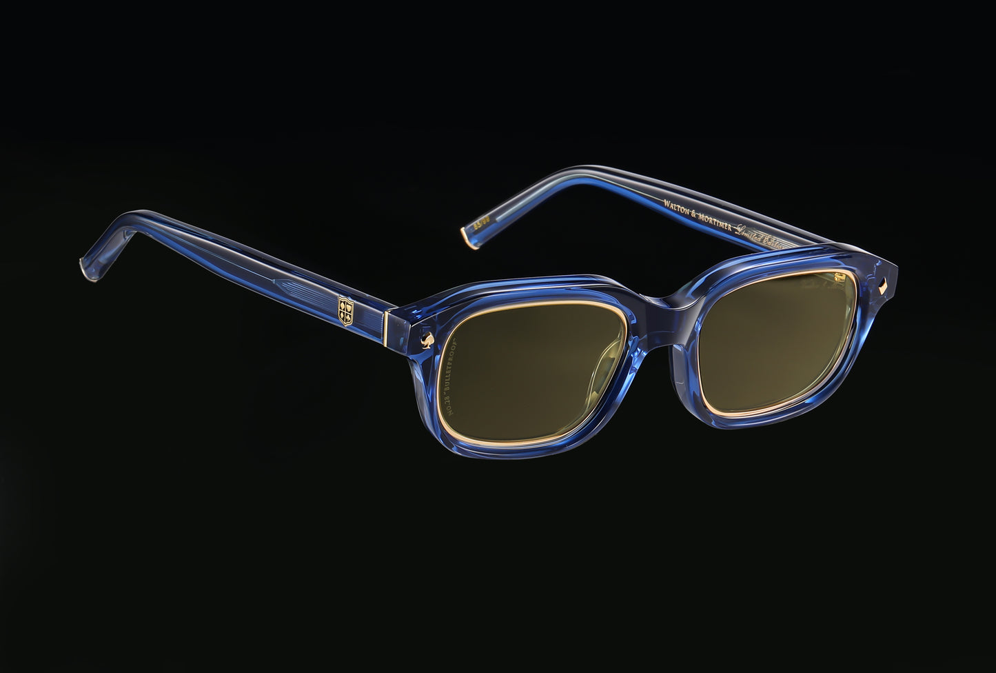 No.28 "Bulletproof" Limited Edition Sunglasses - Deep Sea Blue Color