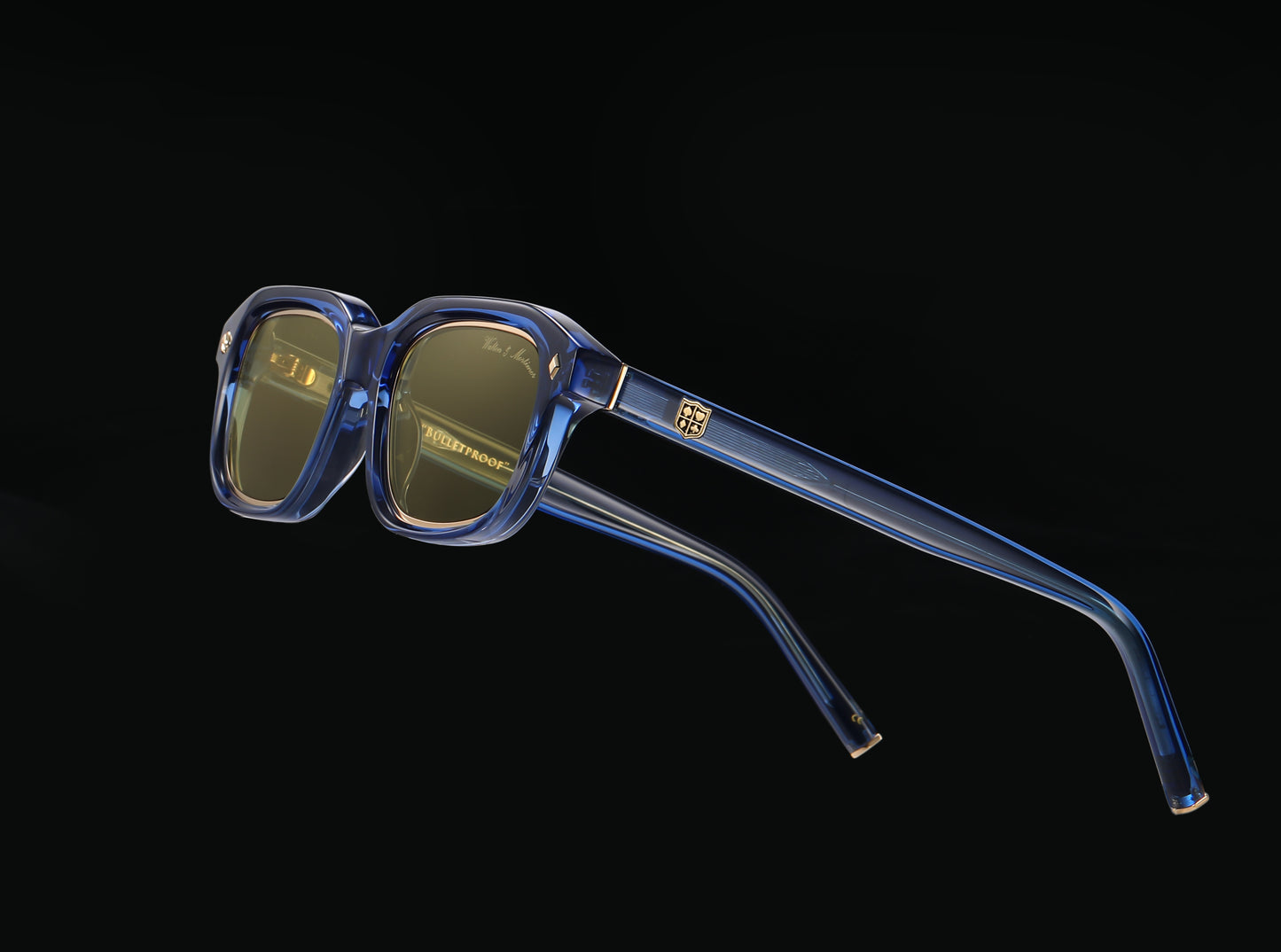 No.28 "Bulletproof" Limited Edition Sunglasses - Deep Sea Blue Color