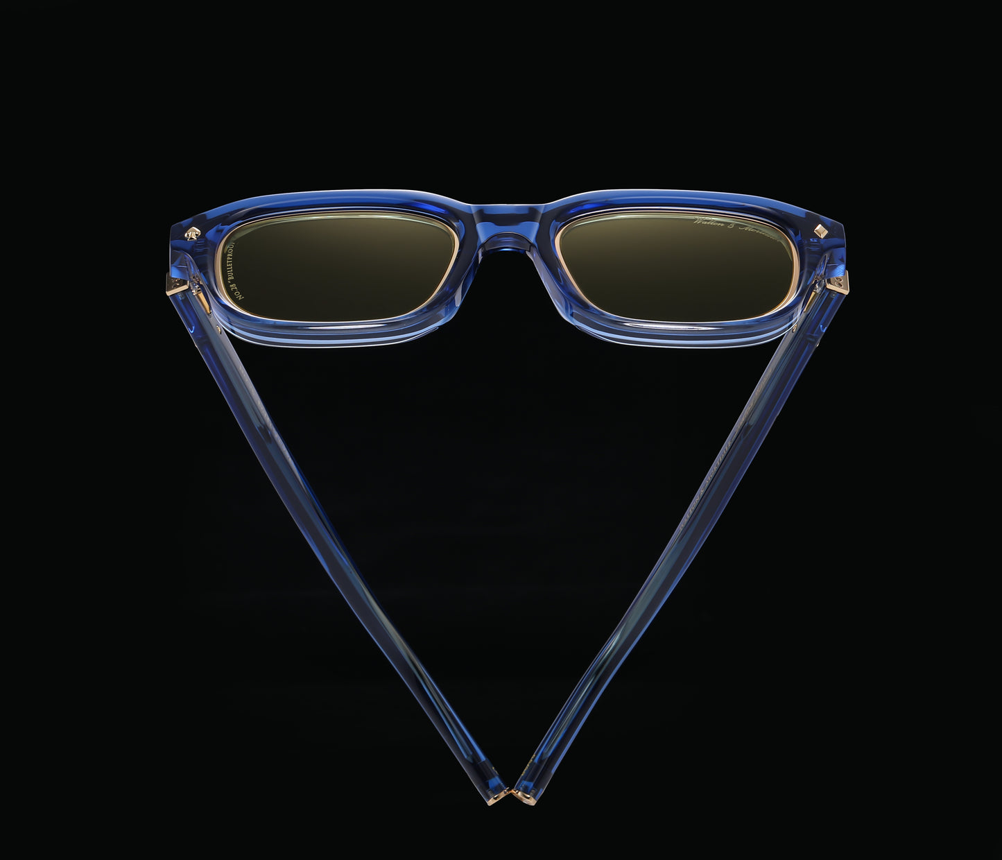 No.28 "Bulletproof" Limited Edition Sunglasses - Deep Sea Blue Color