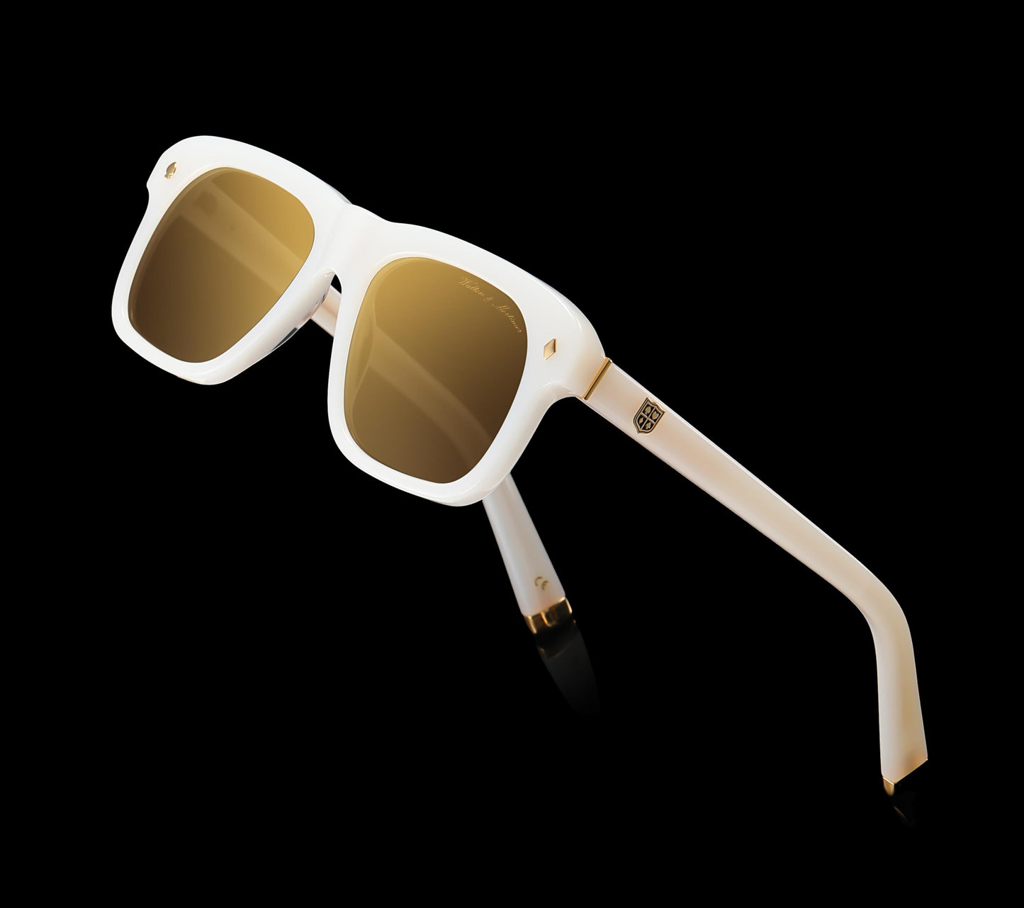 WALTON & MORTIMER® NO. 33 “Osaka” MARBLE WHITE LIMITED EDITION SUNGLASSES
