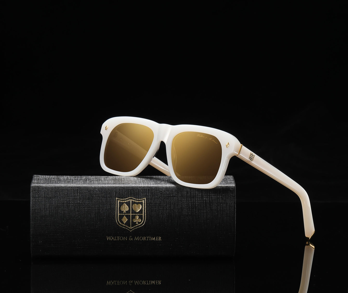 WALTON & MORTIMER® NO. 33 “Osaka” MARBLE WHITE LIMITED EDITION SUNGLASSES