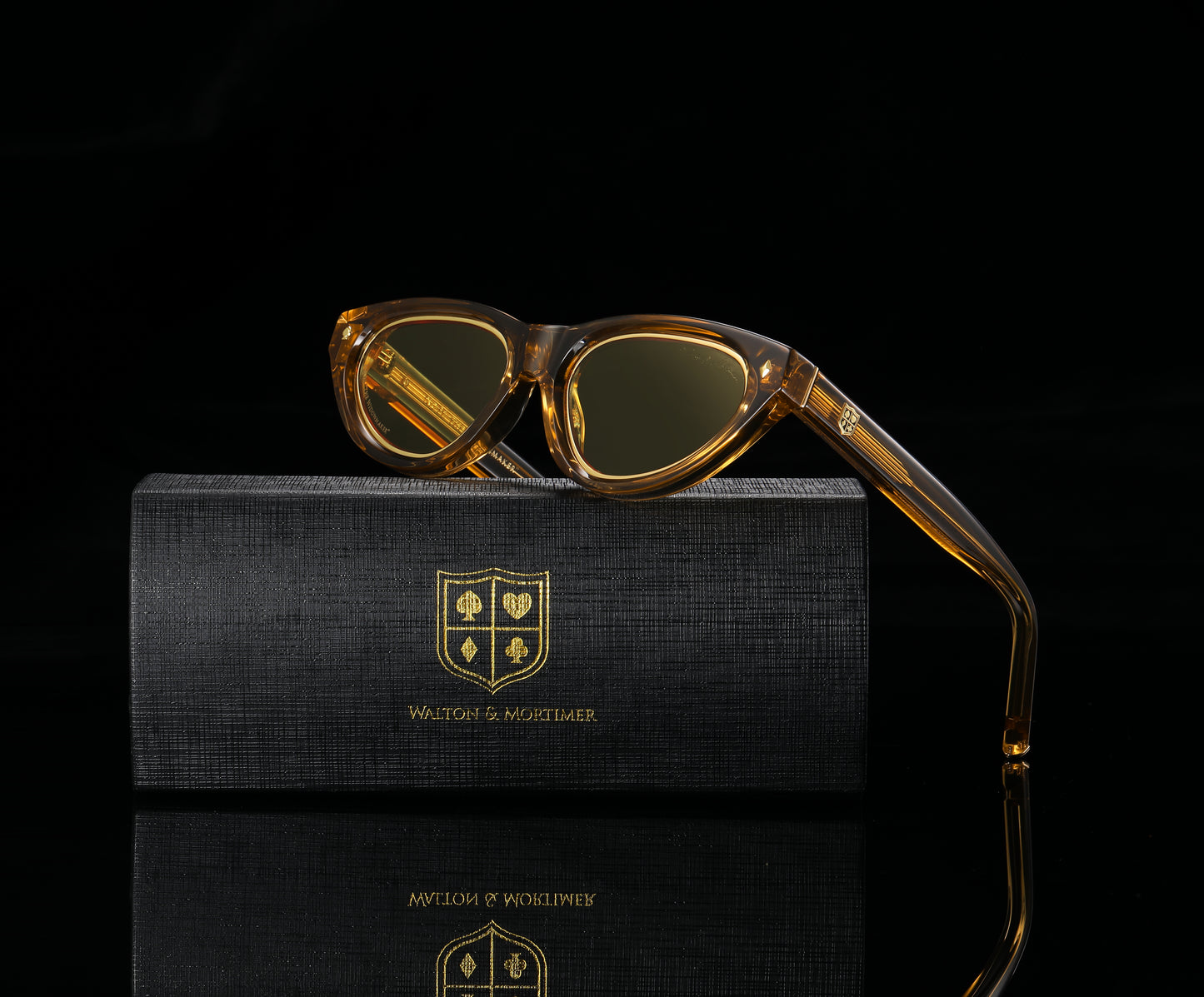 Walton & Mortimer NO. 21 “The Widowmaker” Gold Champagne Limited Edition Sunglasses
