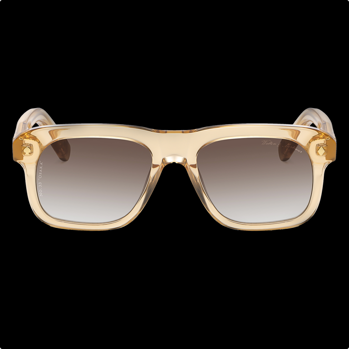 رقم WALTON & MORTIMER®. 33 نظارات شمس "أوساكا" CHAMPAGNE GOLD ذات الإصدار المحدود