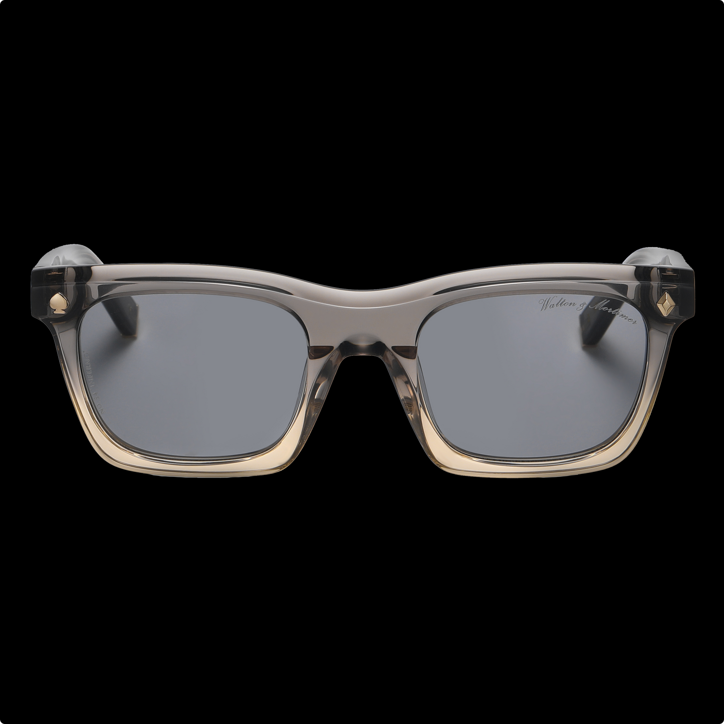 Walton & Mortimer NO. 54: "Inferno" Transparant Gray Sunglasses
