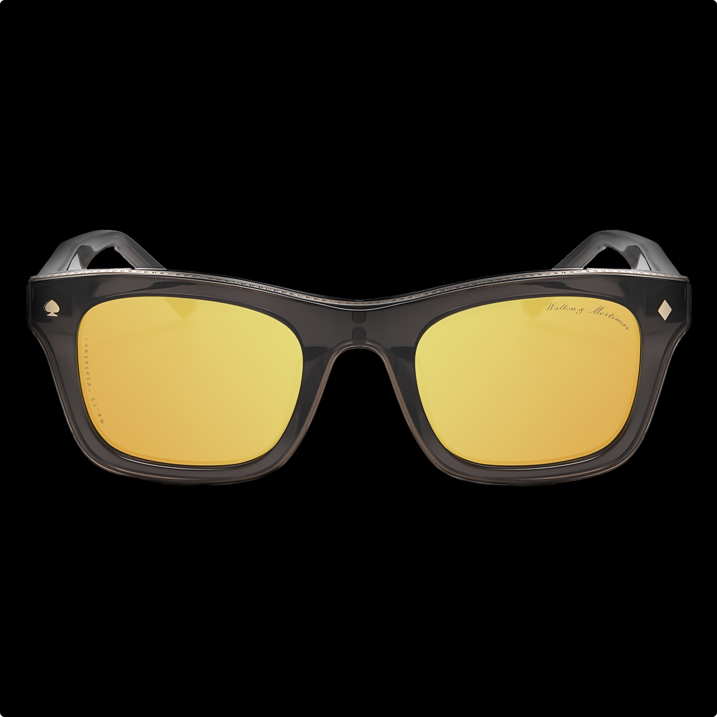 WALTON & MORTIMER® NO. 15: "VIOLATOR" RØGSORT SOLBRILLE I BEGRÆNSET OPLAG