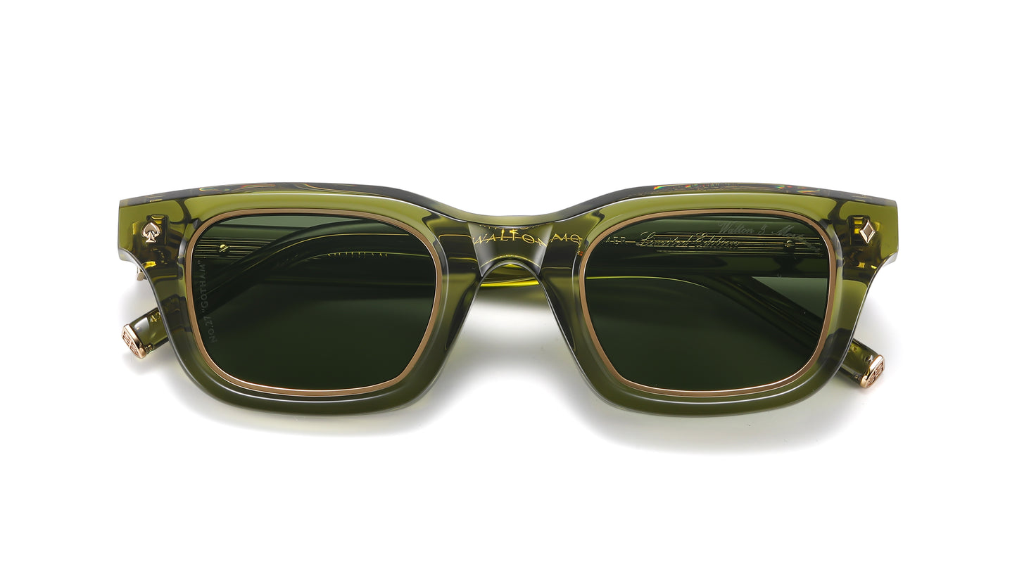 No.27 "Gotham" Limited Edition Sunglasses - Bosco Green Color