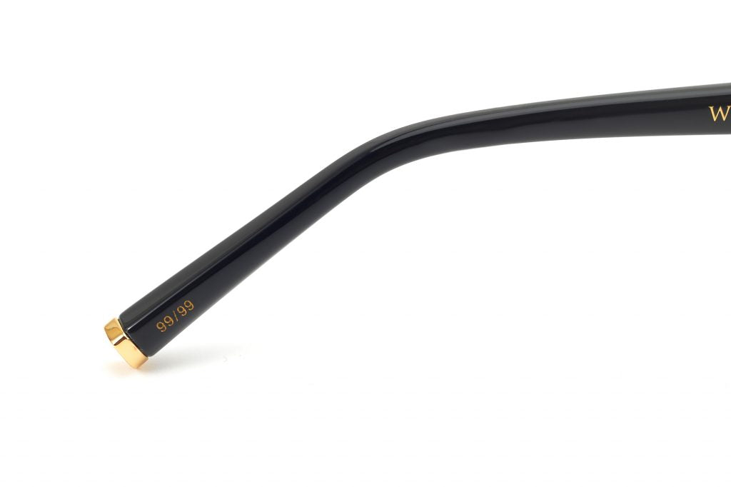 Luxury Eyewear The Showrunner Black Gold Edition wayfarer Sunglasses ,WALTON & MORTIMER