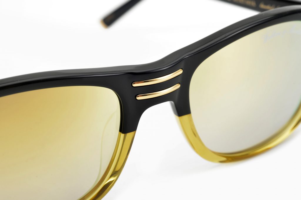 Luxury Eyewear The Showrunner Black Gold Edition wayfarer Sunglasses ,WALTON & MORTIMER