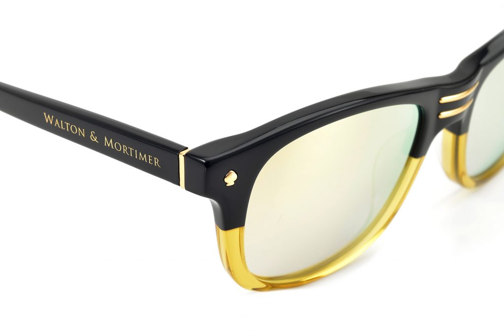 Luxury Eyewear The Showrunner Black Gold Edition wayfarer Sunglasses ,WALTON & MORTIMER