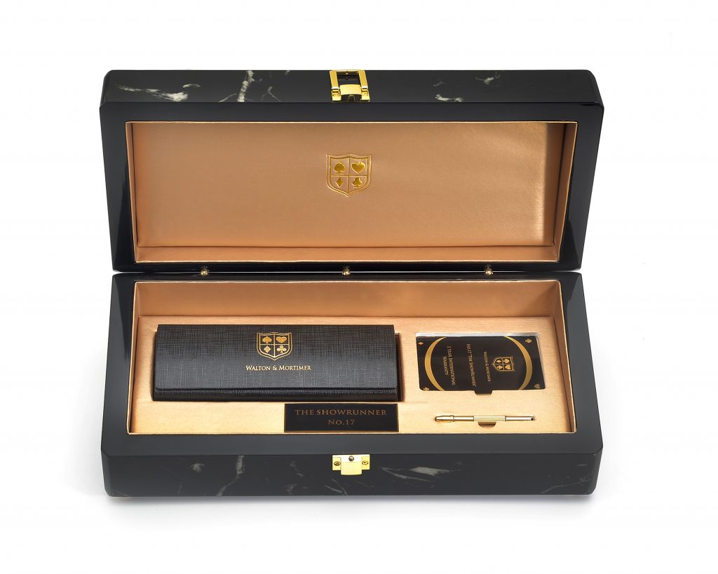 Luxury Eyewear The Showrunner Black Gold Edition wayfarer Sunglasses ,WALTON & MORTIMER