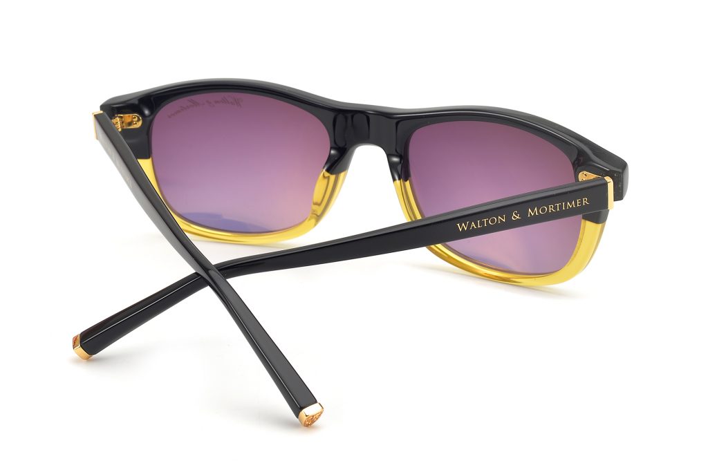Luxury Eyewear The Showrunner Black Gold Edition wayfarer Sunglasses ,WALTON & MORTIMER