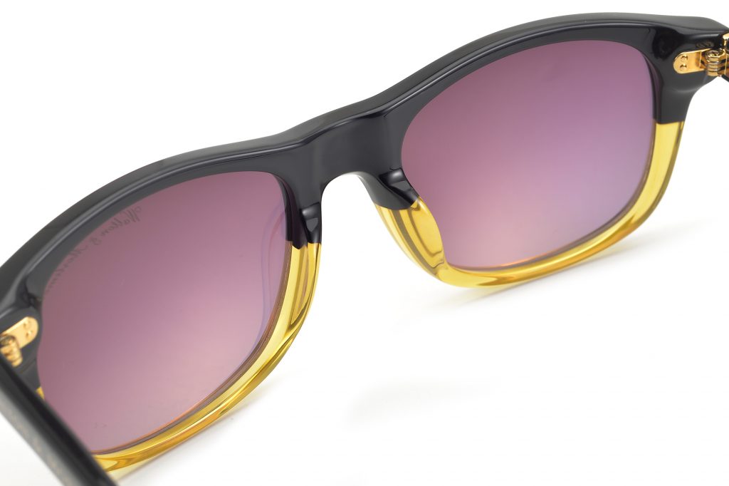 Luxury Eyewear The Showrunner Black Gold Edition wayfarer Sunglasses ,WALTON & MORTIMER