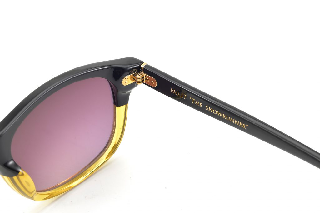 Luxury Eyewear The Showrunner Black Gold Edition wayfarer Sunglasses ,WALTON & MORTIMER