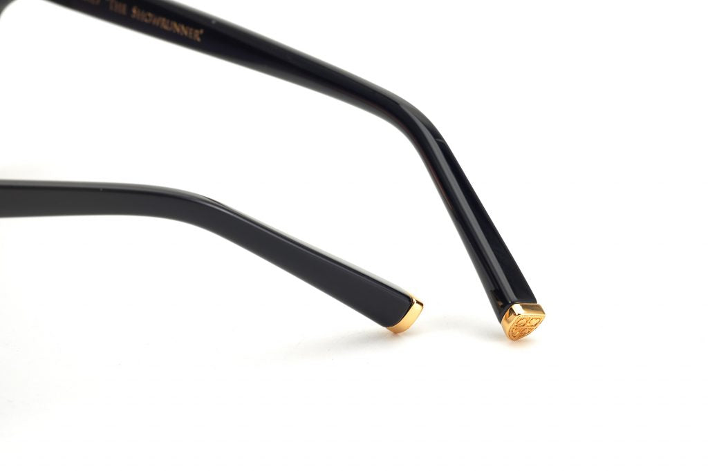 Luxury Eyewear The Showrunner Black Gold Edition wayfarer Sunglasses ,WALTON & MORTIMER