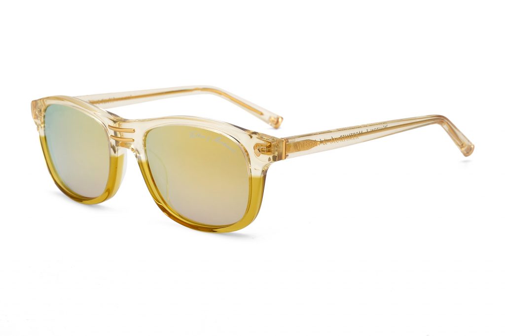 LUXURY EYEWEAR THE SHOWRUNNER TRANSPARANT GOLD EDITION wayfarer Sunglasses ,WALTON & MORTIMER