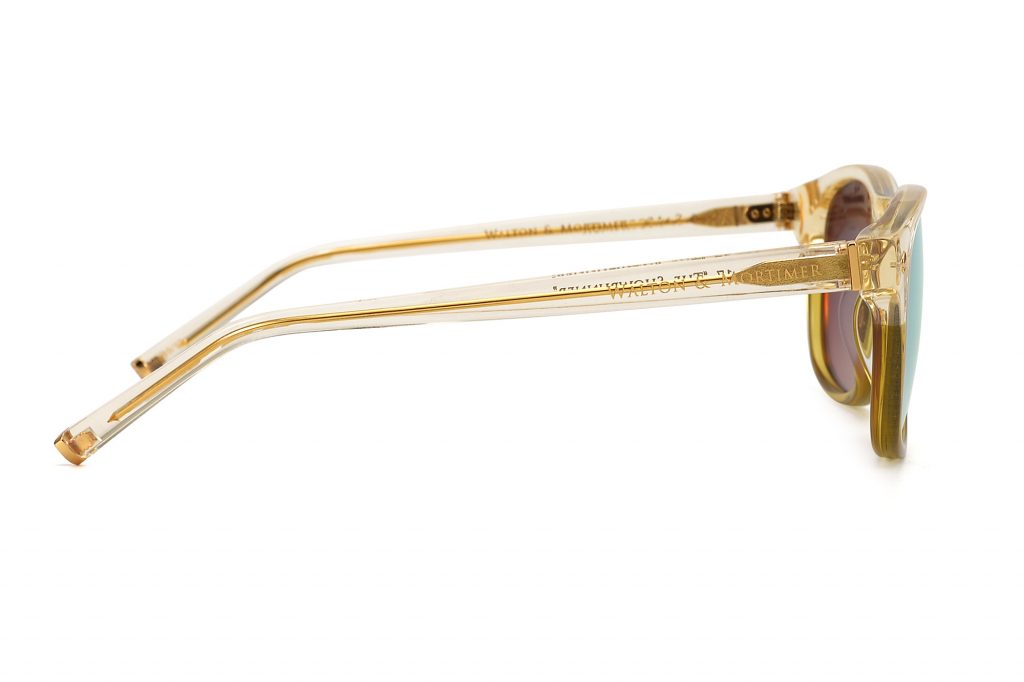 LUXURY EYEWEAR THE SHOWRUNNER TRANSPARANT GOLD EDITION wayfarer Sunglasses ,WALTON & MORTIMER