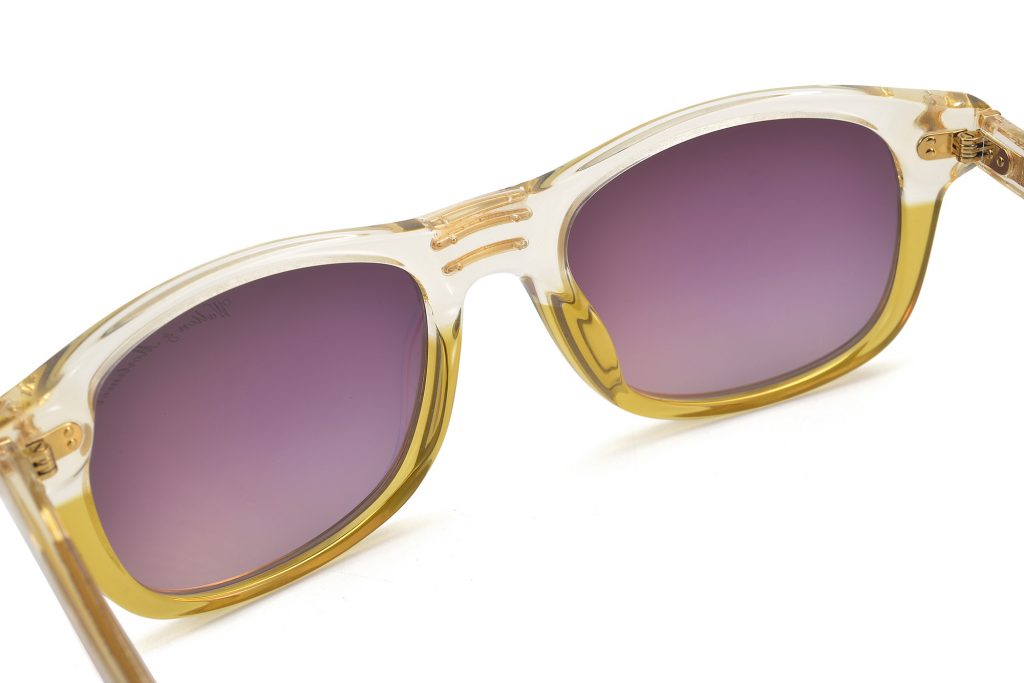LUXURY EYEWEAR THE SHOWRUNNER TRANSPARANT GOLD EDITION wayfarer Sunglasses ,WALTON & MORTIMER