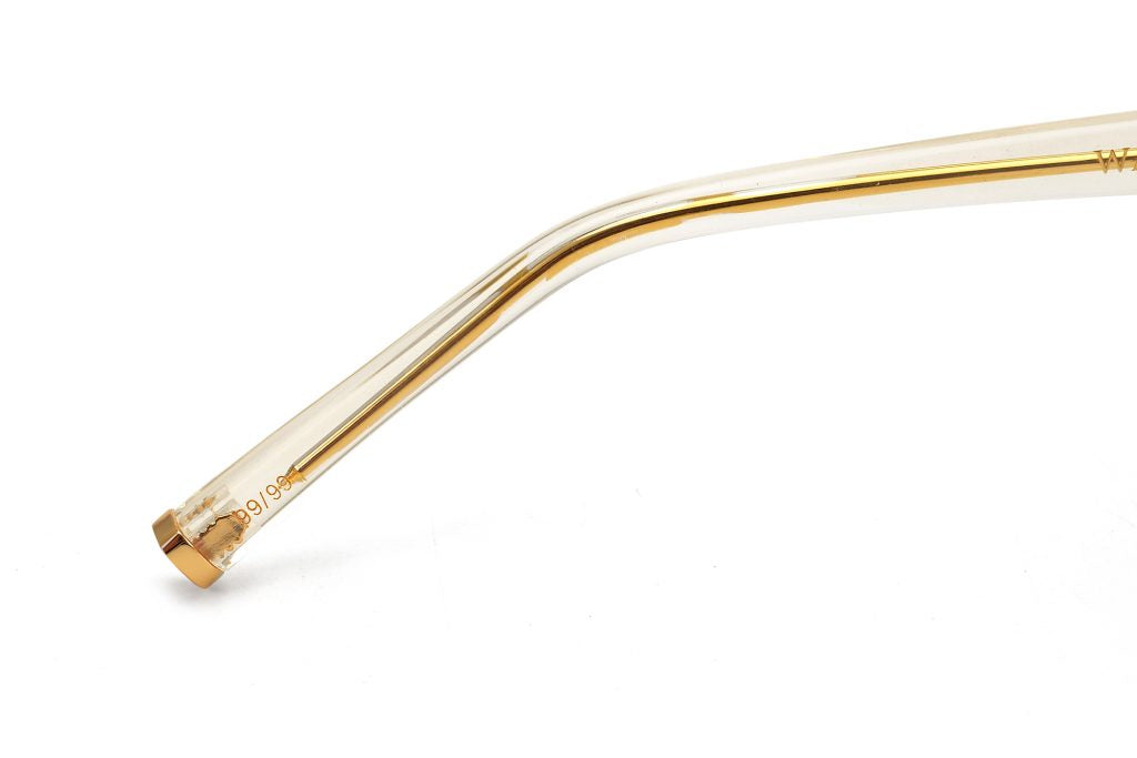 LUXURY EYEWEAR THE SHOWRUNNER TRANSPARANT GOLD EDITION wayfarer Sunglasses ,WALTON & MORTIMER