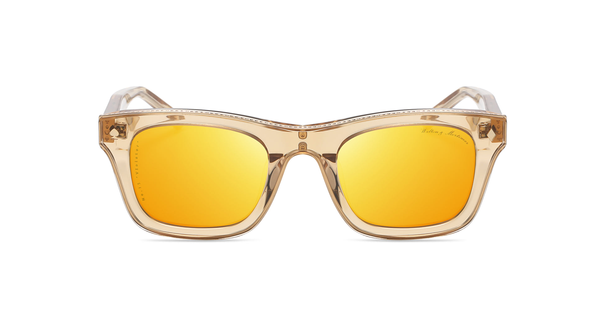 LUXURY EYEWEAR VIOLATOR TRANSGOLD SUNGLASSES ,WALTON & MORTIMER