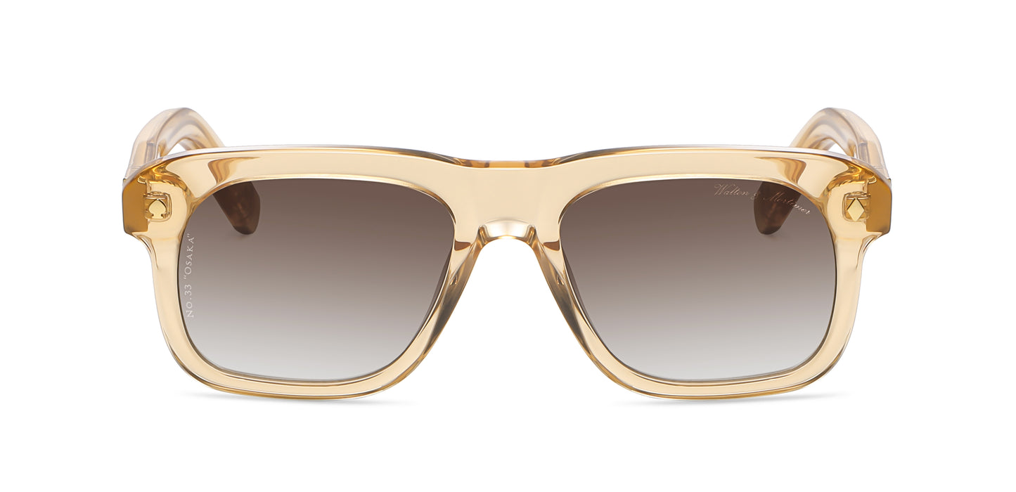 LUXURY EYEWEAR OSAKA CHAMPAGNE SUNGLASSES ,WALTON & MORTIMER