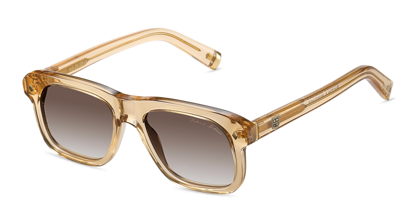 LUXURY EYEWEAR OSAKA CHAMPAGNE SUNGLASSES ,WALTON & MORTIMER