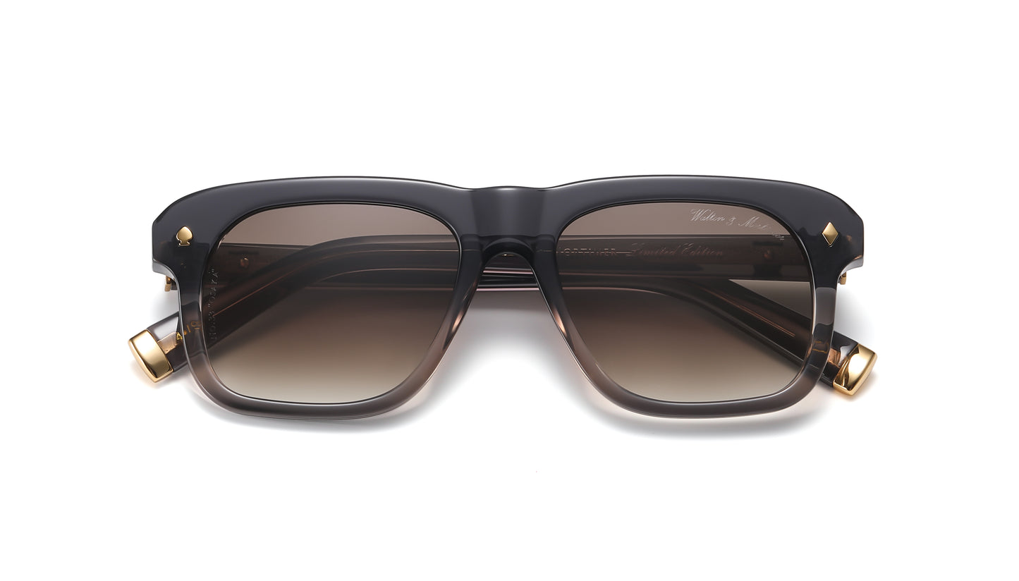 LUXURY EYEWEAR OSAKA GRADIENT GREY SUNGLASSES ,WALTON & MORTIMER