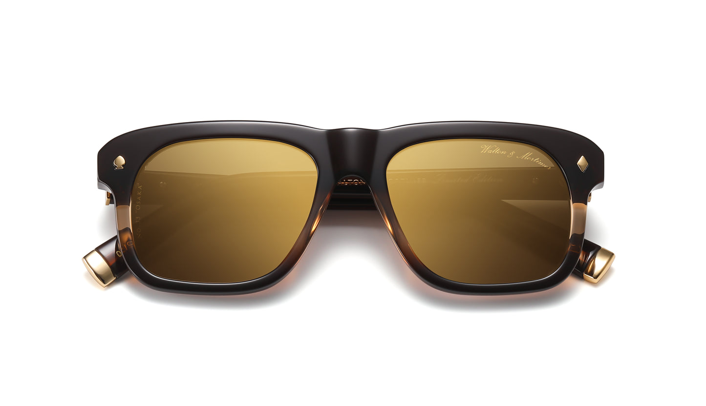 LUXURY EYEWEAR OSAKA HAVANA GOLD EDITION ,WALTON & MORTIMER