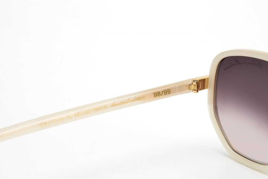 LUXURY EYEWEAR THE GUNRUNNER WHITE EDITION sunglasses ,WALTON & MORTIMER