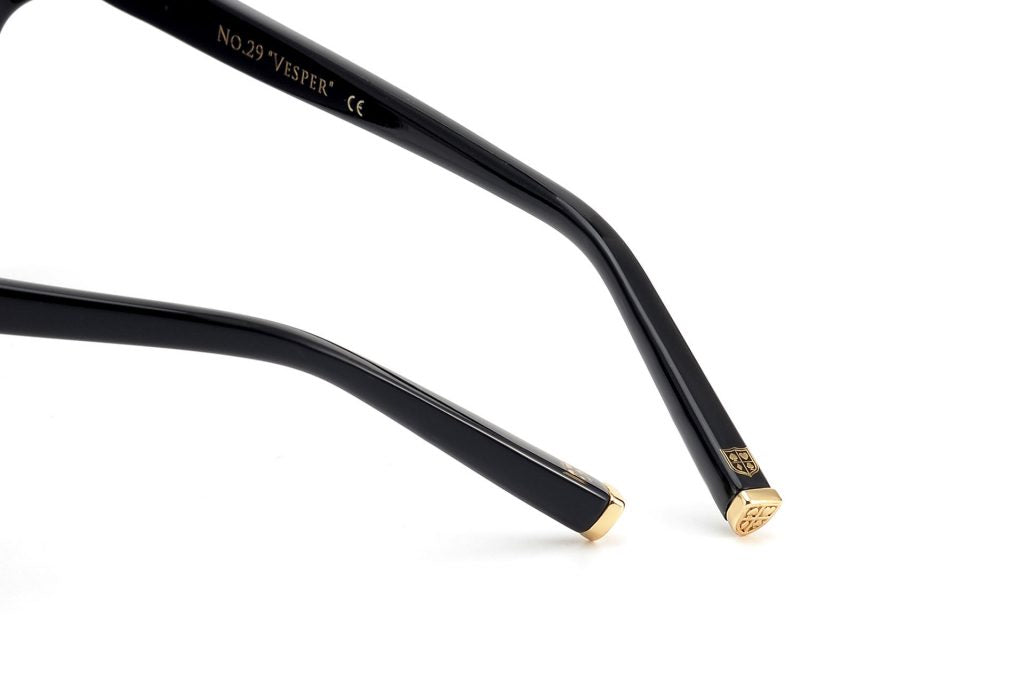 LUXURY EYEWEAR VESPER BLACK SUNGLASSES