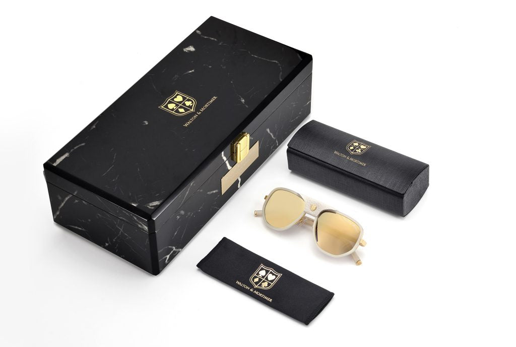 LUXURY EYEWEAR THE GUNRUNNER WHITE EDITION sunglasses ,WALTON & MORTIMER