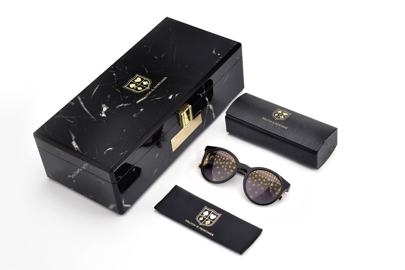 LUXURY EYEWEAR VESPER BLACK SUNGLASSES