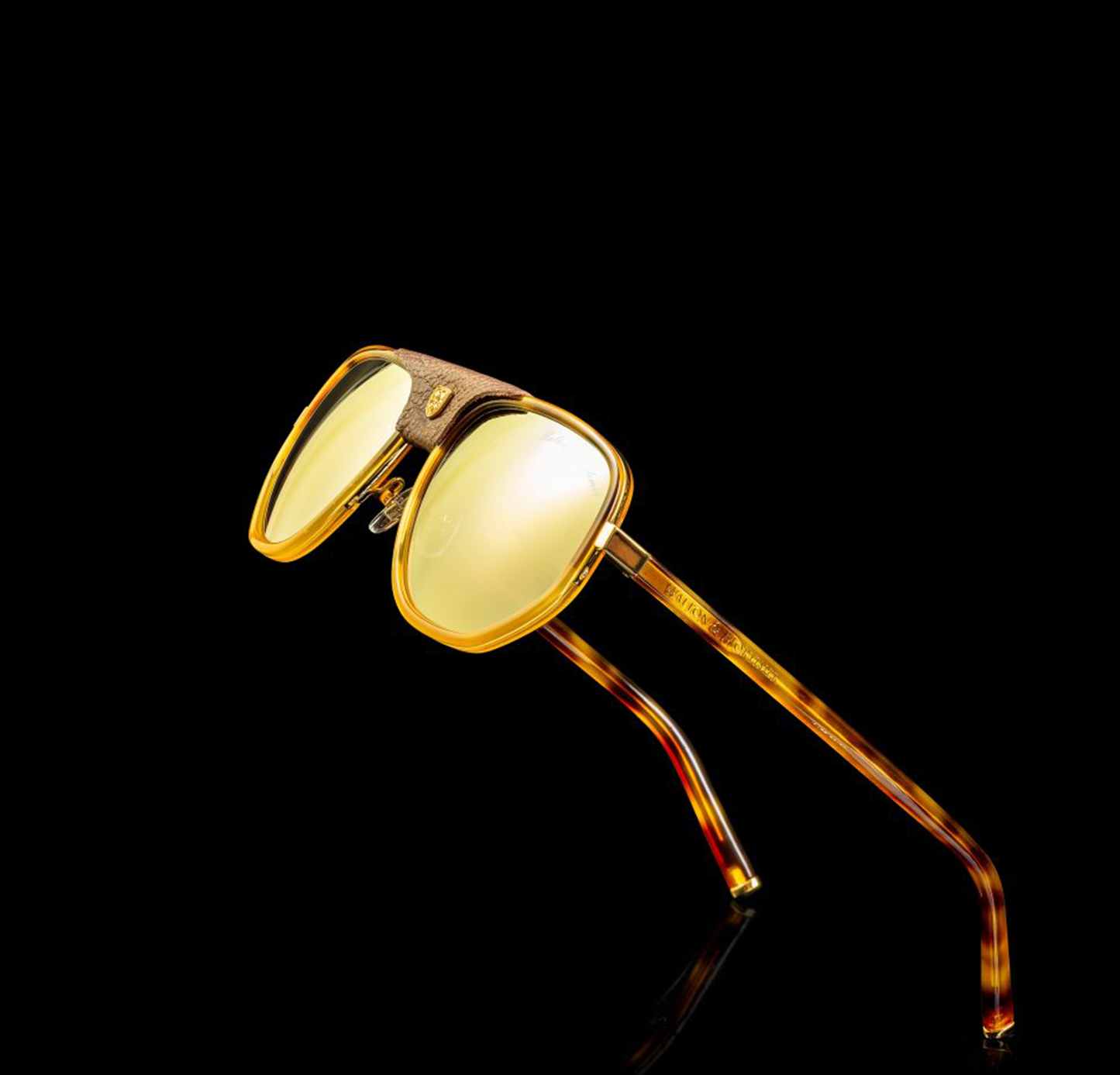 LUXURY EYEWEAR THE GUNRUNNER HAVANA EDITION polarized sunglasses ,WALTON & MORTIMER
