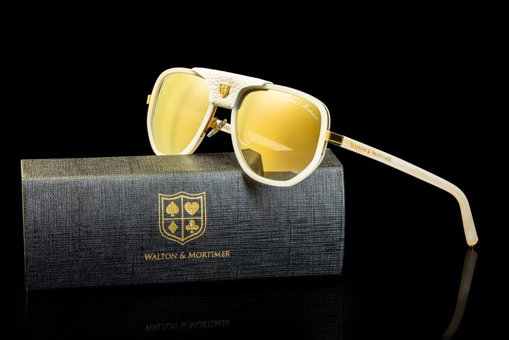 LUXURY EYEWEAR THE GUNRUNNER WHITE EDITION sunglasses ,WALTON & MORTIMER