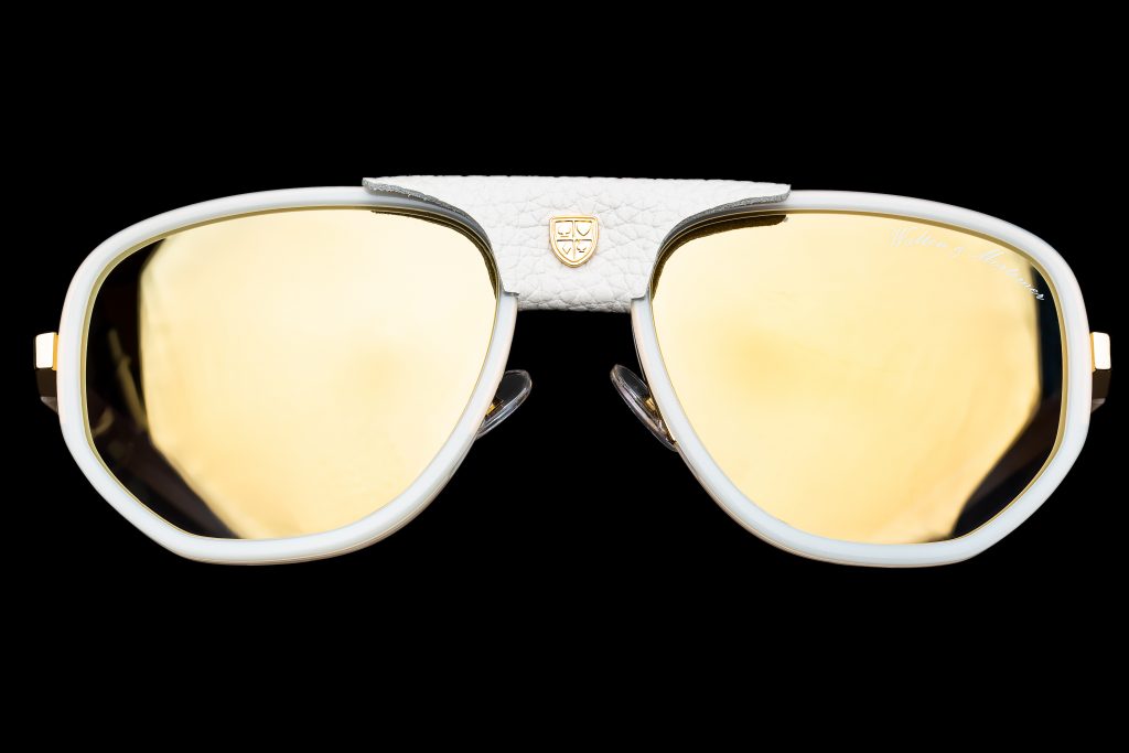 LUXURY EYEWEAR THE GUNRUNNER WHITE EDITION sunglasses ,WALTON & MORTIMER